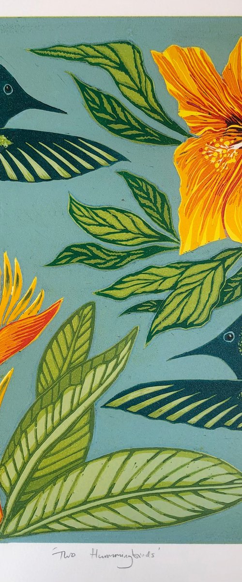 Two Hummingbirds by Marian Carter