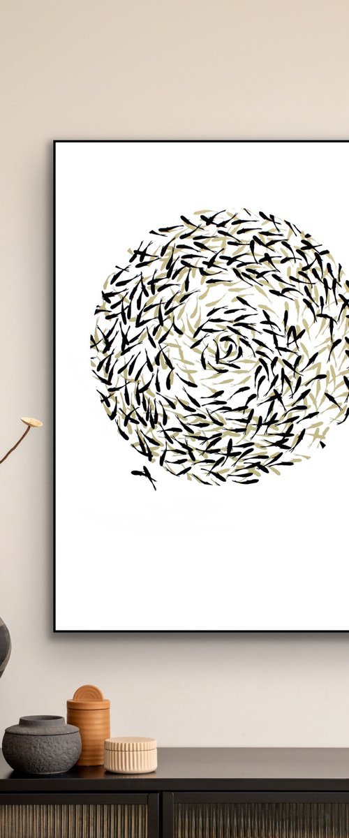 Whorl (gold) by Kath Edwards