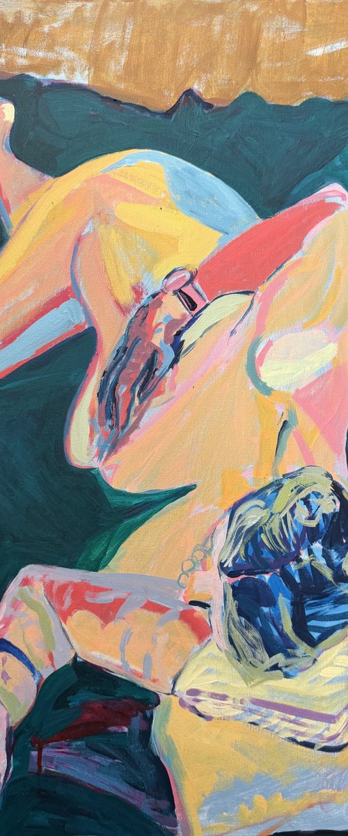 Nude lady relaxing by Hanna Bell