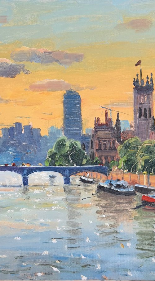 View of London with Parliament by Roberto Ponte
