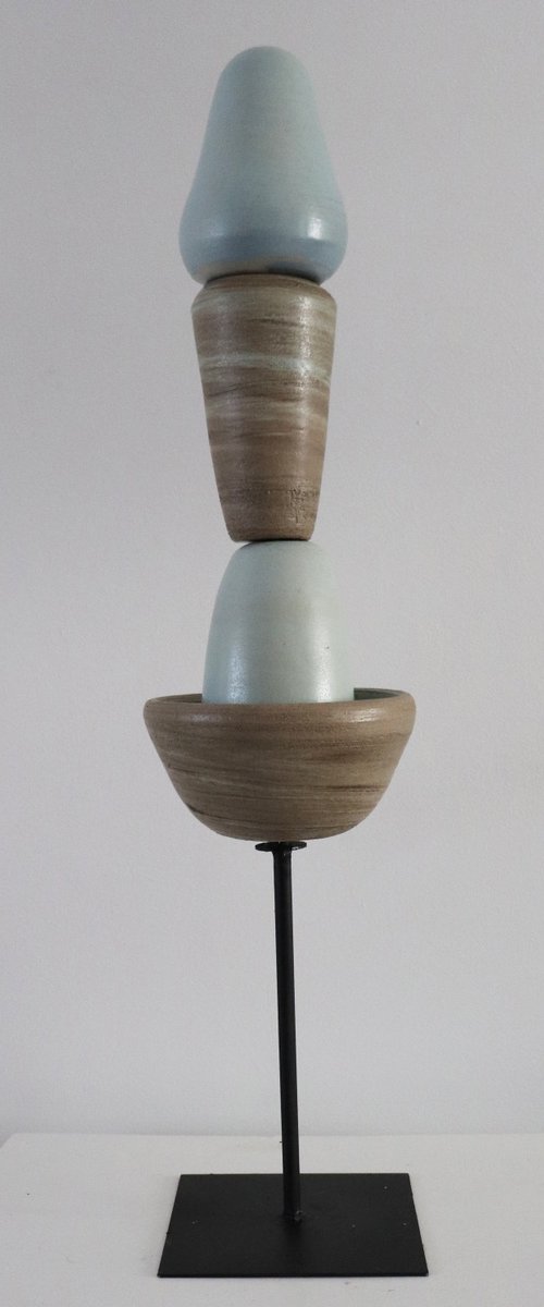 Ceramic sculpture tower N°03 by Koen Lybaert