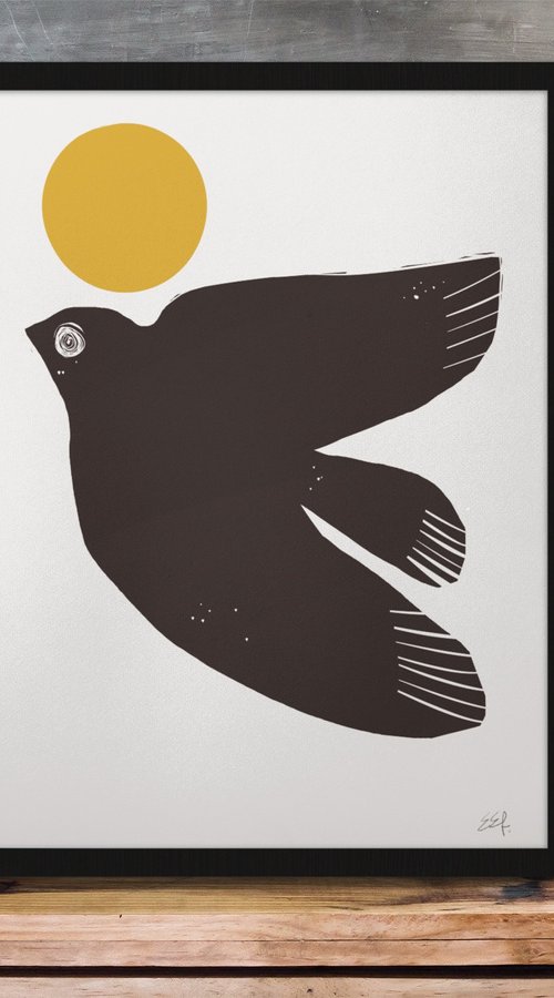 BIRD AND MOON 2 by Emma Evans-Freke