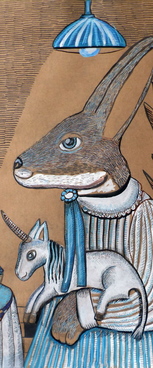 Lady with unicorn by Elizabeth Vlasova