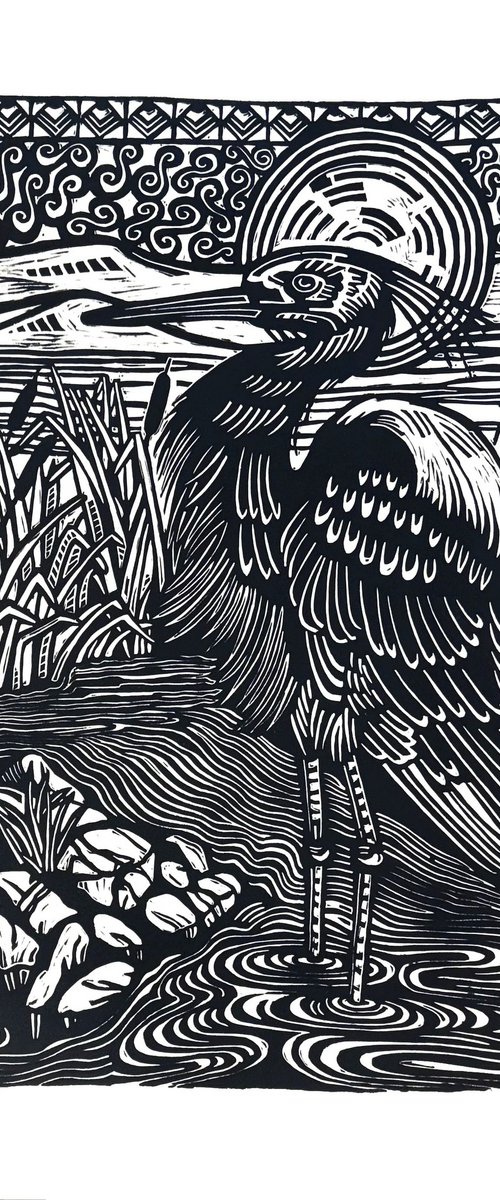 Blue Heron by Laurel Macdonald