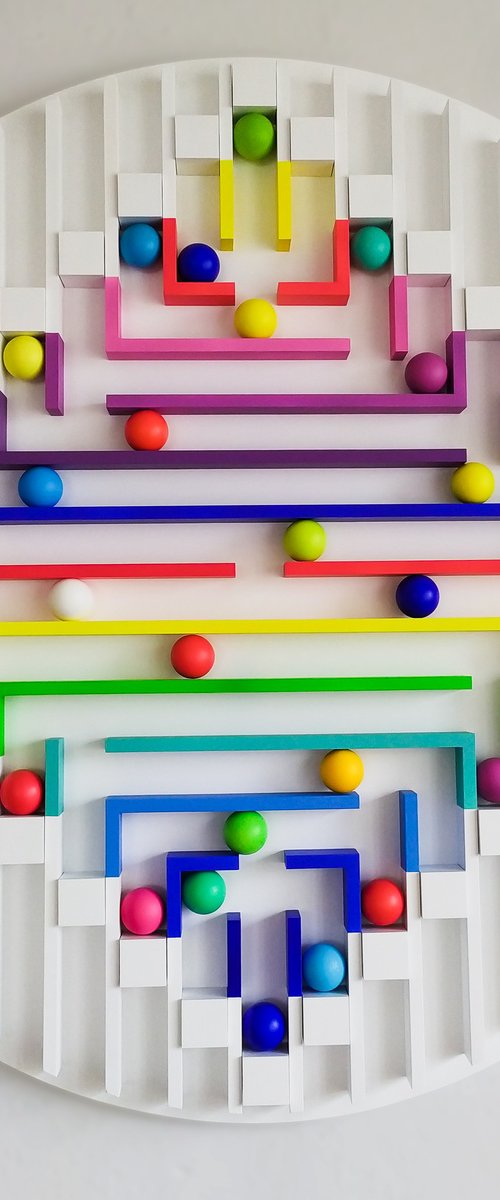 Colorful Labyrinths in circle by Andrij Savchuk