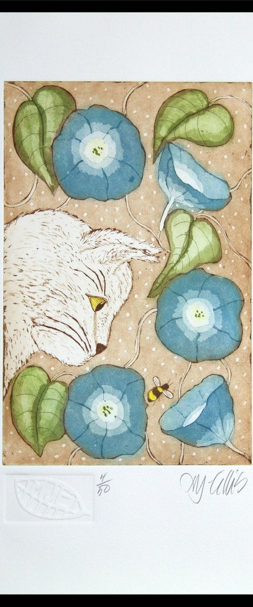 Morning Glory and Bumblebee by Mariann Johansen-Ellis