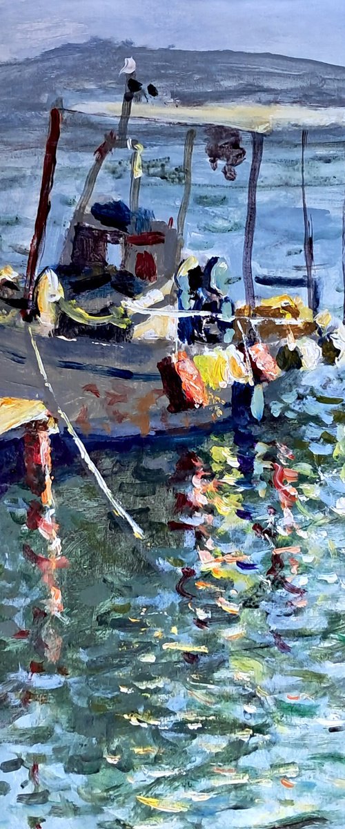 Fishing boat by Dimitris Voyiazoglou