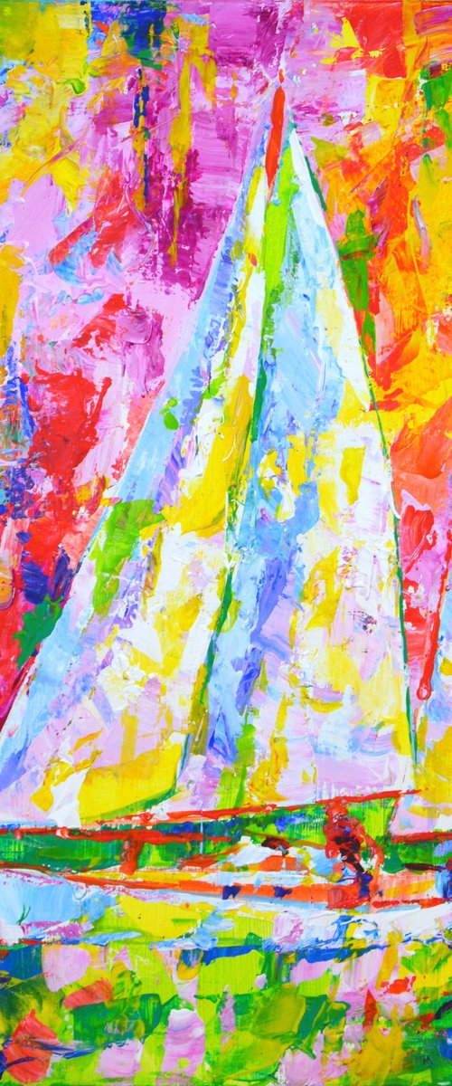 Sailboat 9. by Iryna Kastsova