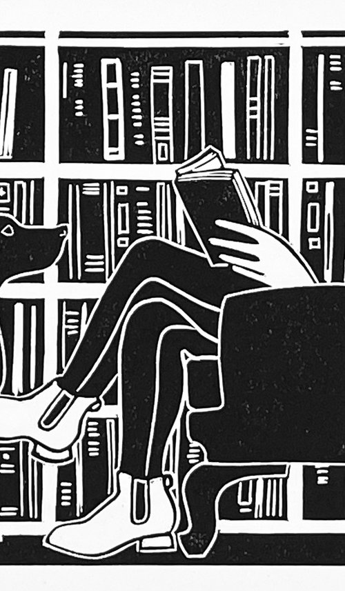 Open Book – Linocut Print by Mark Howard Jones