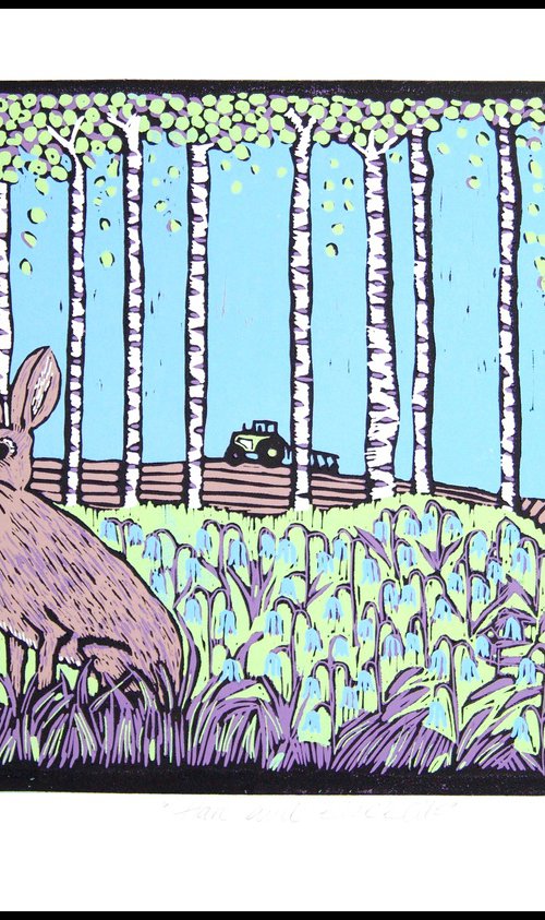 Hare and Bluebells by Mariann Johansen-Ellis